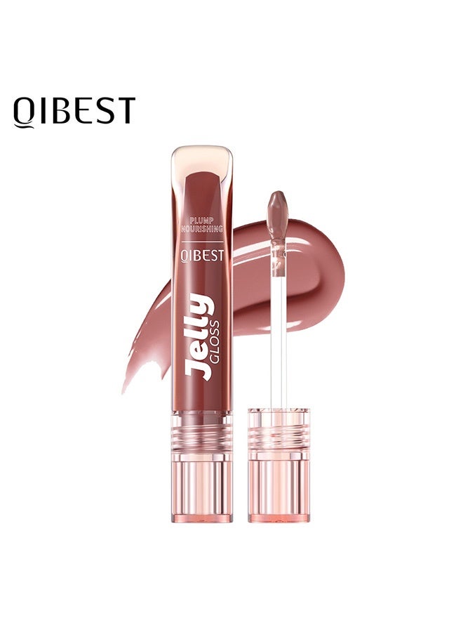 QiBest Colored lip oil 3g Hydrating and moisturizing light and shiny nourishing liquid lip balm lip gloss moisturizing lip cream 04# - Image 1